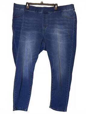 Denim 24/7 Women's Dark Blue Stretch Jeans Size 28W